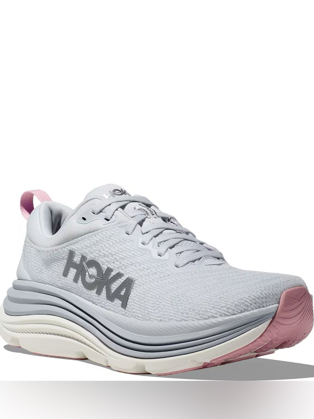 HOKA Women's Gaviota 5 Running Shoes - Sea Ice/ Pink Twilight - Picture 3 of 9